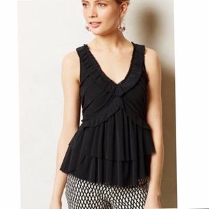 Anthropologie Deletta Amaris Ruffle Top Size Small